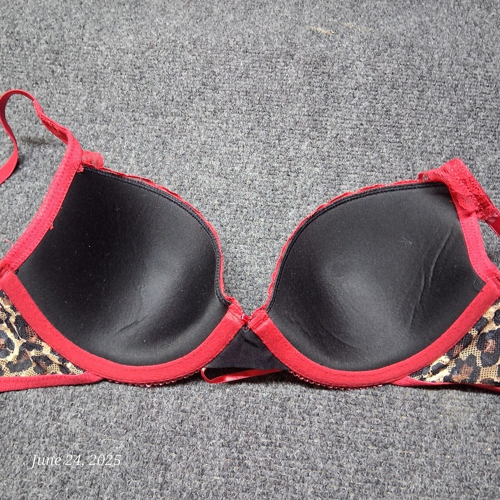 Jezebel Dolled Up Underwired Contour Bra Women‎ Size 36 B Lace Leopard Print - Picture 3 of 6